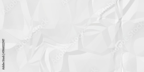 Crumple crushed white paper obsolete rumple craft design. wrinkle ripped cardboard crumple aged closeup recycled document grunge paper background.