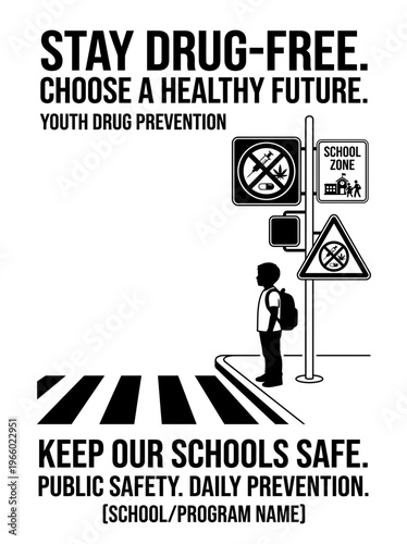 Student refusing drugs and walking toward a safer life