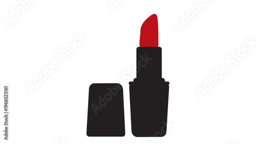 Lipstick Product Icon with Red Shade for Cosmetic Branding Beauty Marketing Ecommerce Listing and Retail Packaging Design