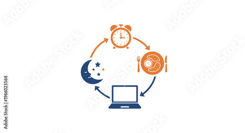 Technology and time management concept.