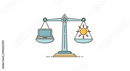 Balance between technology and nature.