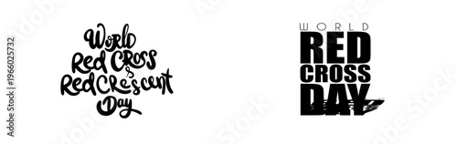 A logo for World Red Cross Day on a white background