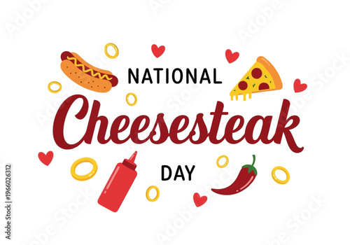 National cheesesteak day graphic