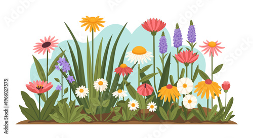 A cheerful illustration of a pink tulip, ideal for spring-themed designs, website backgrounds, or social media content. It evokes feelings of freshnes