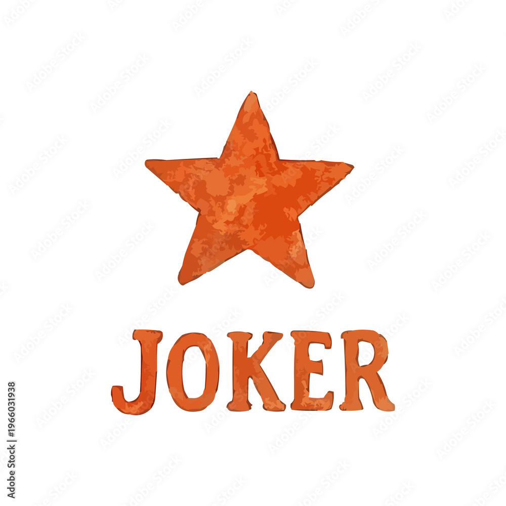 Obraz premium watercolor illustration of a joker