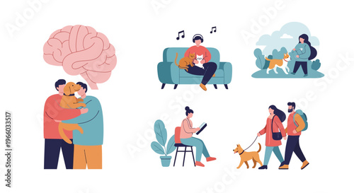 Animal companionship and mental wellbeing through pet interaction