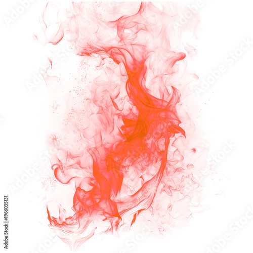 Foto Intense red ethereal fire flames glow isolated on transparent background
