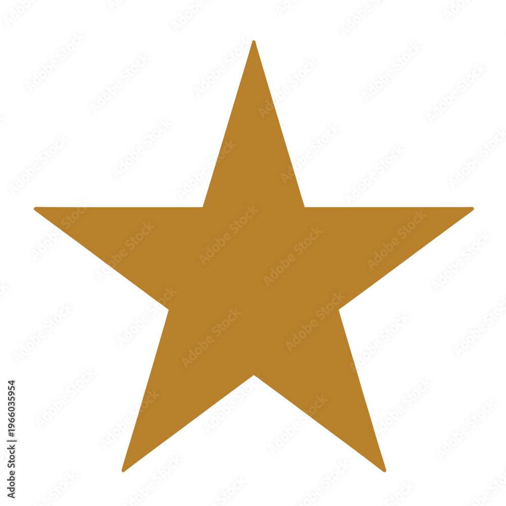 Fototapeta premium A simple solid gold star shape is prominently displayed against a clean white background high quality