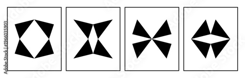 Geometric logo design template. Minimal graphic elements for visual identity. Abstract shapes in a modern style.