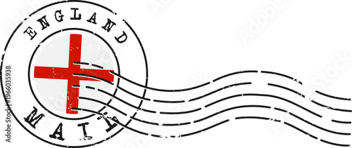 England Postmark Distressed Stamp