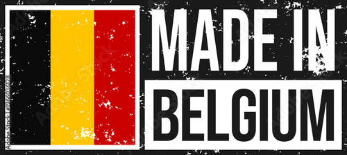 Made in Belgium Distressed Stamp
