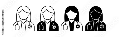 Female doctor icon healthcare professional avatar medical specialist profile clinical system
