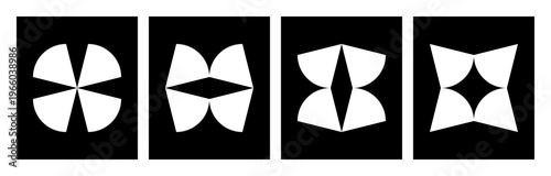 Abstract logo design symbol. Minimal graphic elements for visual identity. Geometric shapes in a modern style.