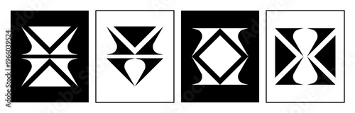 Modern abstract logo design template. Minimal graphic elements for visual identity. Geometric shapes in a modern style.