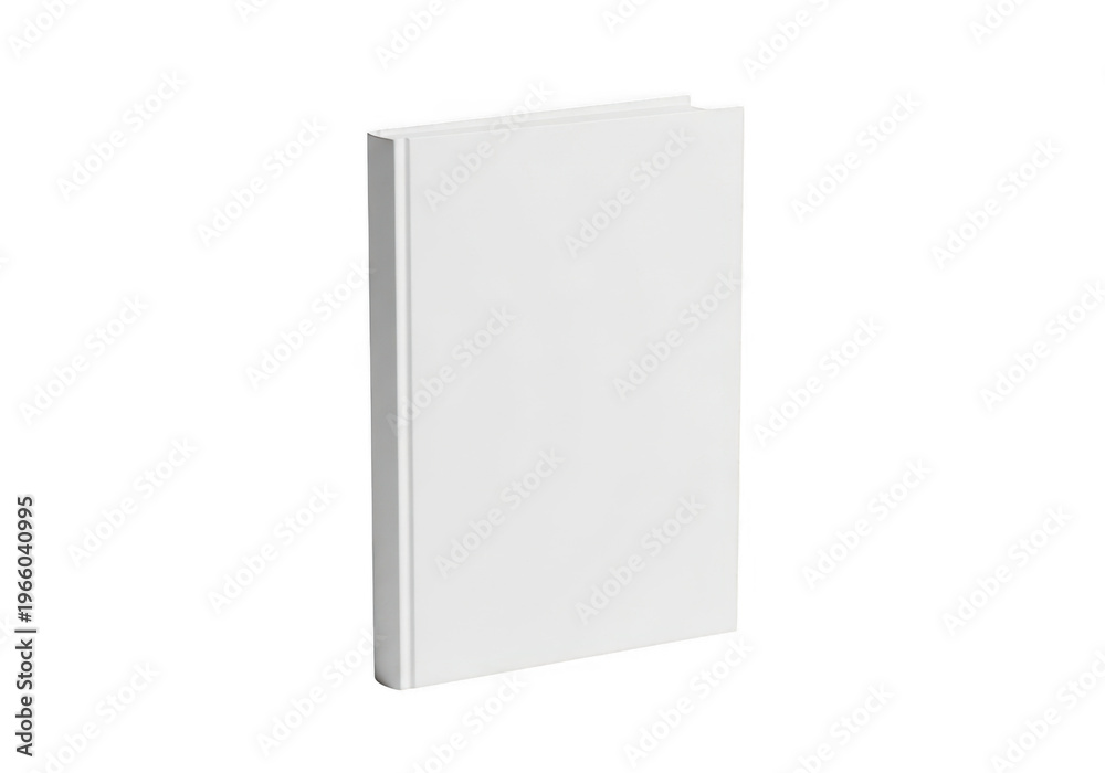 Naklejka premium Blank white book isolated on transparent background, a pristine and versatile object for writing, reading, and creative expression, ready to be filled with stories