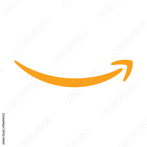 A simple graphic displaying the amazon logo an orange arrow curving from left to right