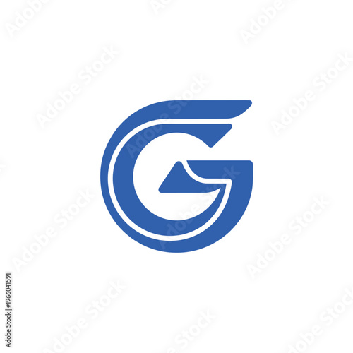 A modern stylized logo features a blue abstract letter g design with overlapping curves high quality Free Download A modern stylized logo features a blue abstract letter g design with overlapping curves high quality - GFXLoad