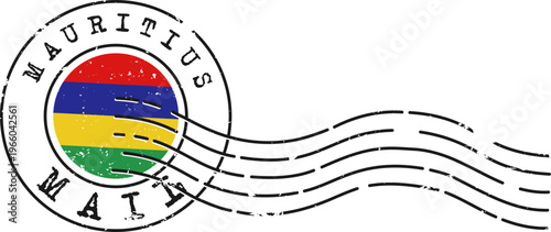 Mauritius Postmark Distressed