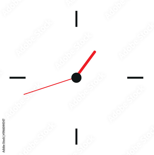 Clock icon in trendy flat style isolated on background. Time vector illustration