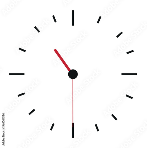 Clock icon in trendy flat style isolated on background. Time vector illustration