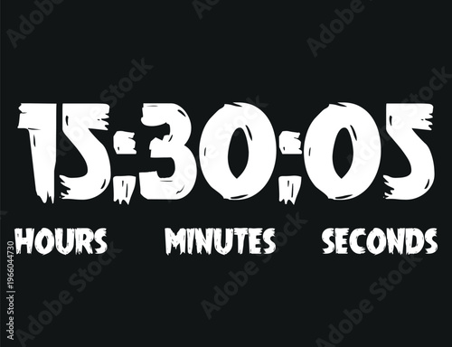Clock icon in trendy flat style isolated on background. Time vector illustration