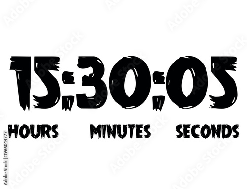 Clock icon in trendy flat style isolated on background. Time vector illustration