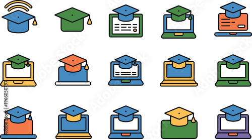 Isometric of colorful bookshelves with books and various in different colors bookshelf