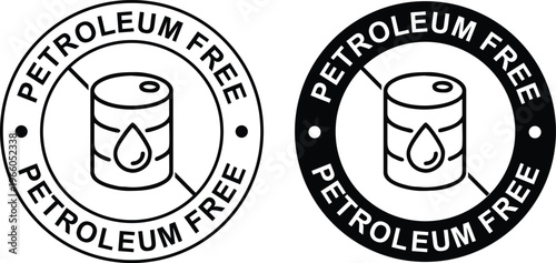 Petroleum Free. Petroleum Free Products. Petroleum Free badge for Petroleum Free Products. 