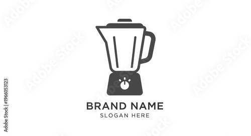 Simple blender icon with paw print logo design.