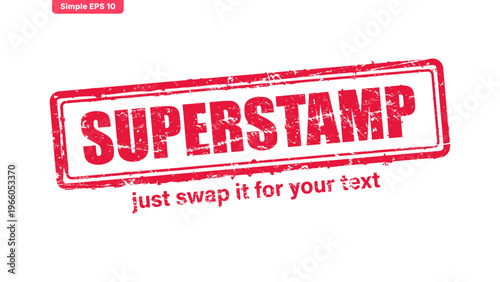 official stamp label red rubber stamp vector with distressed ink texture and clean frame, built for packaging, shipping labels, office paperwork, certification workflows, and commercial branding use.
