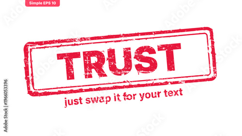 official stamp label red rubber stamp vector with distressed ink texture and clean frame, built for packaging, shipping labels, office paperwork, certification workflows, and commercial branding use.