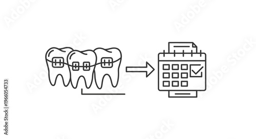 Dental Braces Treatment Timeline and Progress Tracking Calendar