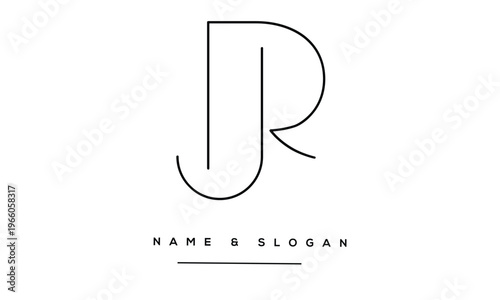 JR, RJ Abstract Letters Logo Monogram
