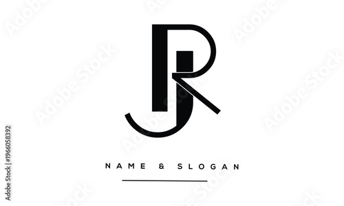 JR, RJ Abstract Letters Logo Monogram