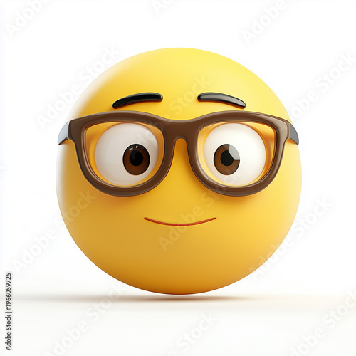 traditional round 3d afraidemoji facing camera. white backgroumd