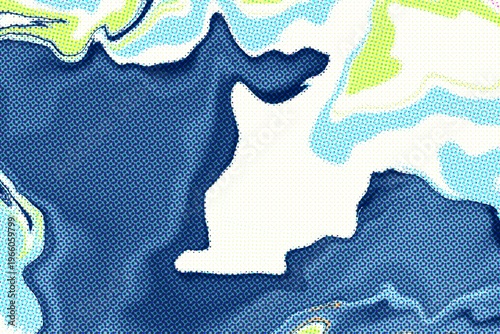 Colorful Liquid Ink Halftone Background