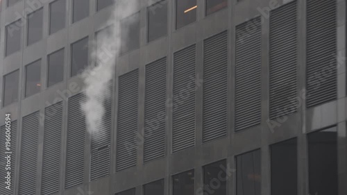 Steam Venting From Large Office Building