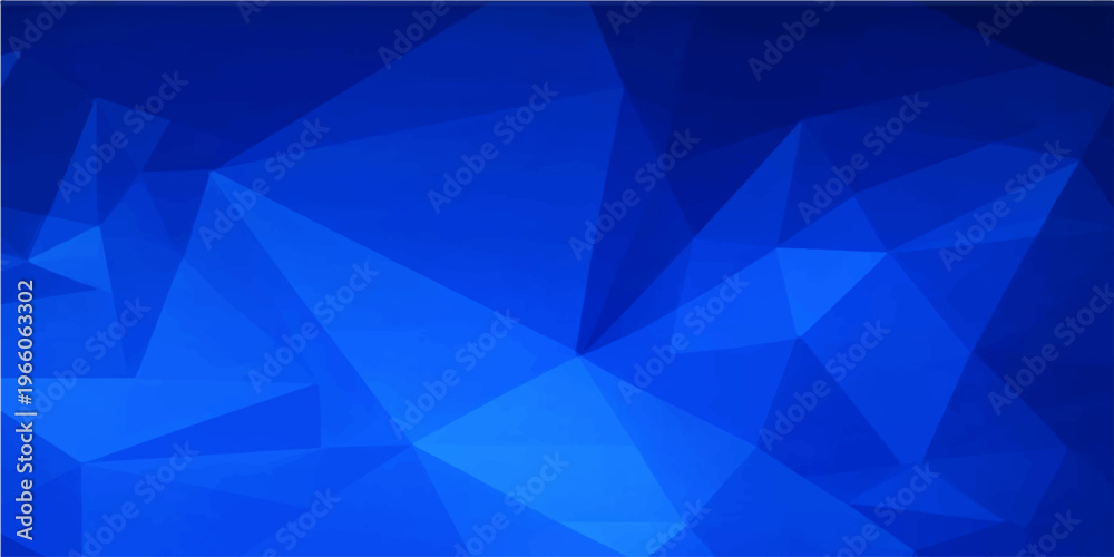Obraz premium Abstract blue geometric background featuring a stylish crystal triangle pattern and light polygon glass texture for a modern business banner wallpaper design