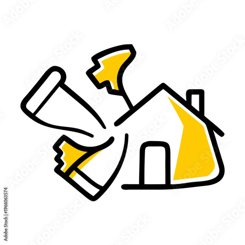 House cleaning and sweeping tools for home maintenance. household chores and hygiene service