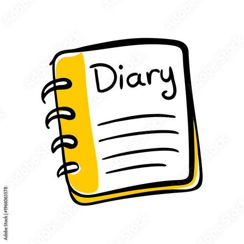 Spiral bound diary notebook for daily journaling, personal notes, or school assignments