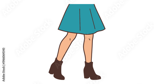 A colorful illustration depicts a woman s legs and boots creating a striking visual representation silhouette high quality professional detailed modern