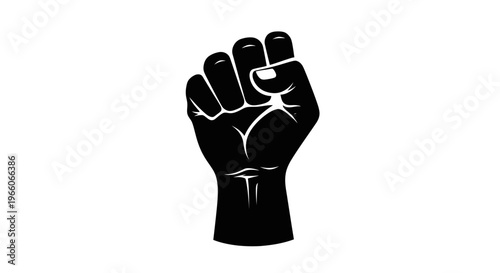 1 may, may day, Labor day icons representing international workers, silhouette of a raised clenched fist for solidarity, vector