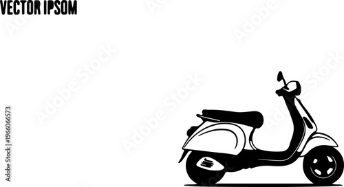 Classic Scooter Silhouette Illustration - A Timeless Design