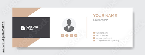 Modern Corporate Email Signature Template – Professional Contact Info Banner Layout.
