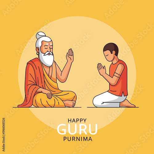 Guru Purnima: Teacher Blessing Student, Indian Tradition, Respect, Knowledge, Spirituality