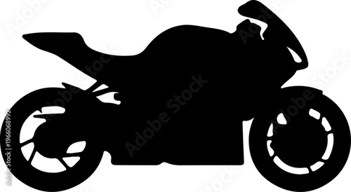 Dynamic silhouette of a high-performance sport motorcycle, embodying speed, power, and the thrill of the open road concept