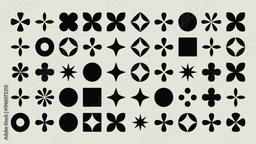 Geometric shapes collection displayed on a plain surface