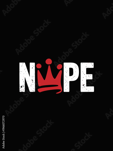 Bold white typography features a vibrant red crown in the center.