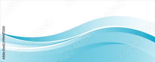 Blue and white business wave banner background. EPS 10