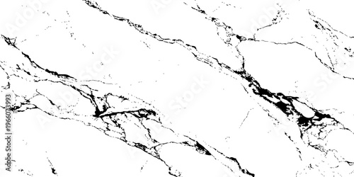Minimal white marble texture with fine, sharp black veins and scattered organic patterns. Perfect for elegant backgrounds, product packaging, and modern architectural surface designs.	